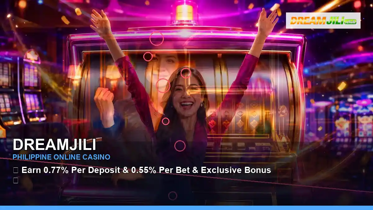 DREAMJILI fruit reels online slot games featuring an adult Filipina casino host with a centered composition